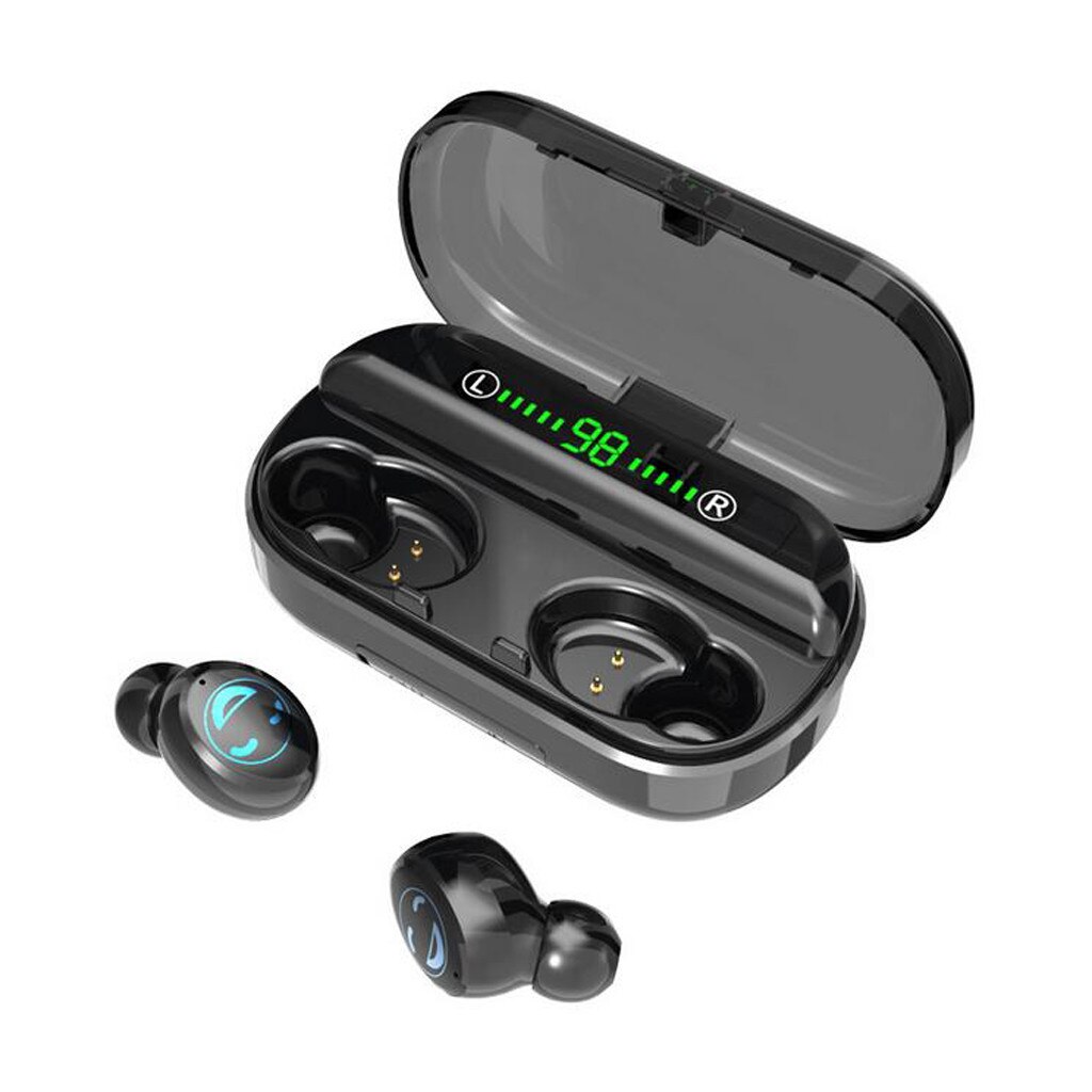 Draadloze Koptelefoon Bluetooth 5.0 Sport Draadloze Koptelefoon Led Digitale Display Tuur Stereo Oordopjes Met Microfoon Headset