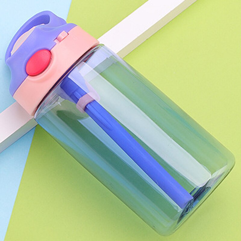 500ml senderismo botella para escalada libre de BPA al aire libre botella deportiva para niños con paja de agua los niños agua zumo botella de vida saludable: 3