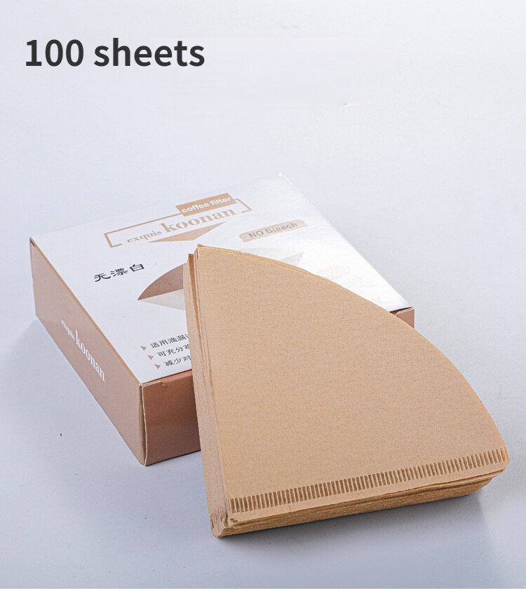 Wood Filter Glass Coffee Sharing Pot Coffee Set Coffee Pot Coffee Filter Cup Filter Paper Glass Coffee Filter: 100 sheets
