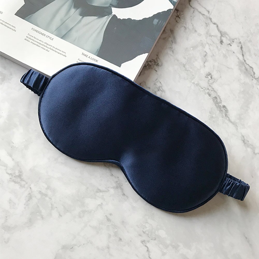 Máscara para dormir, máscara de olho de dormir 100% 3d, seda natural, máscara para os olhos, tampa macia e portátil, 20 peças venda dobrável: 20pcs deep blue