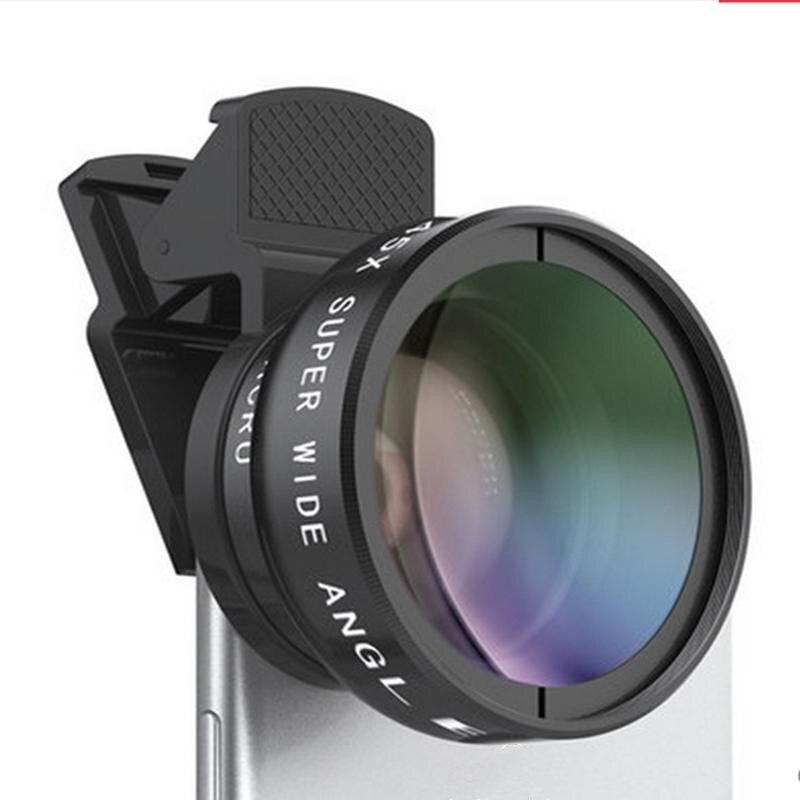 2 In 1 Makro-objektiv 0,45x49mm Uv Weitwinkel Externe Micro Len Professionelle Hd Telefon Kamera objektiv