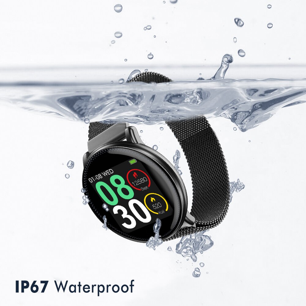 Slimy Uwatch2 montre intelligente 1.33 pouces plein écran tactile IP67 étanche Smartwatch 25 jours en veille pour téléphone Android IOS