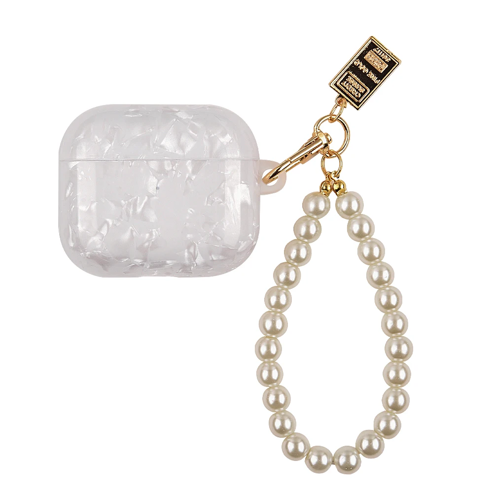 Pour Airpods Pro 2 étui de luxe perle pendentif sans fil casque couverture pour Apple Airpods 3 Pro USB C 2ème 3ème génération coque en TPU