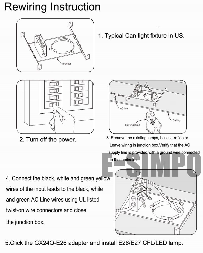 8 stuks 2- pins cfl  g24 to e27 lampvoetadapter  g24d naar  e26 adapter 2p 21.8mm g24 to e26/e27 lampvoetconverter ce, rohs,