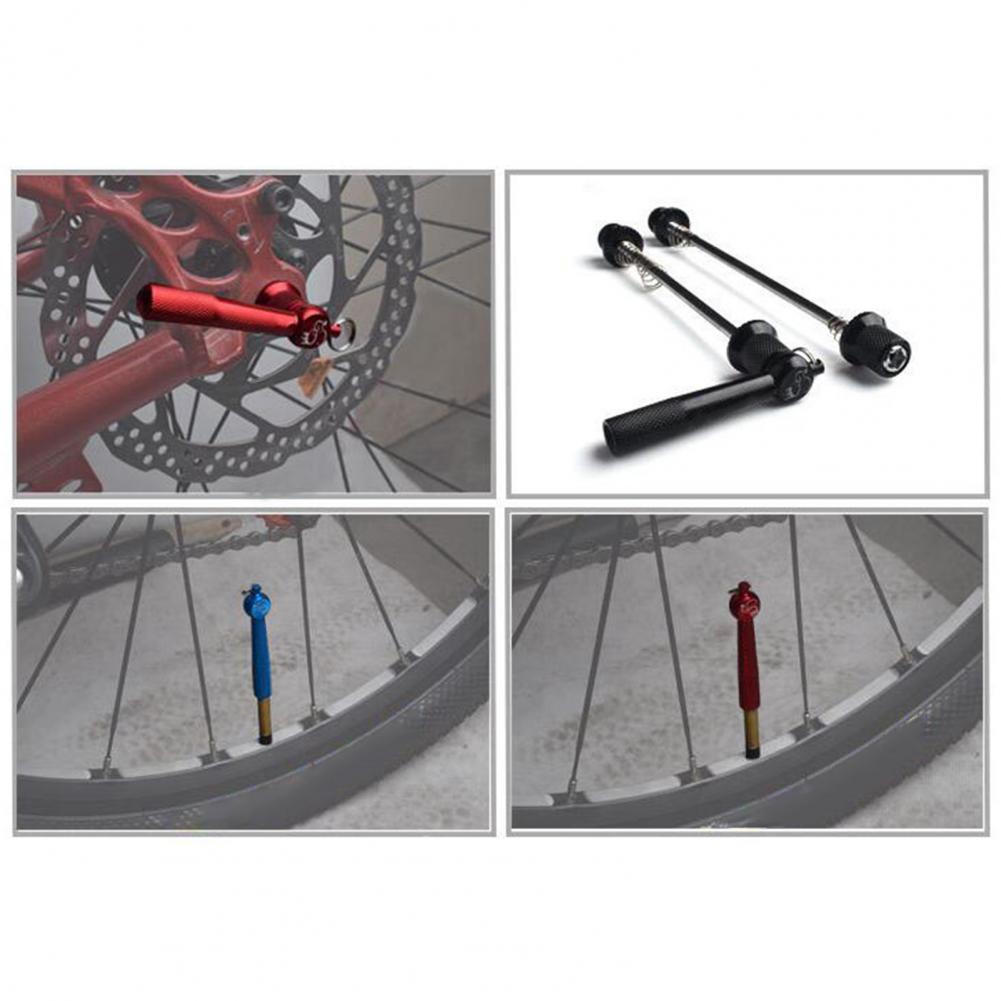 1 Pair MTB Bike Hub Quick Release Anti-theft Bike Skewers Front Rear Lightweight Rods Folding Aluminum Alloy Screw