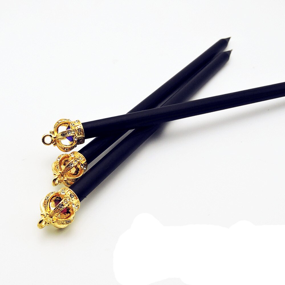 1 Pcs Pencil Crown Diamond Color Pencil Stationery Items Drawing Supplies Cute Pencils For School Basswood Office School: gold  1pc