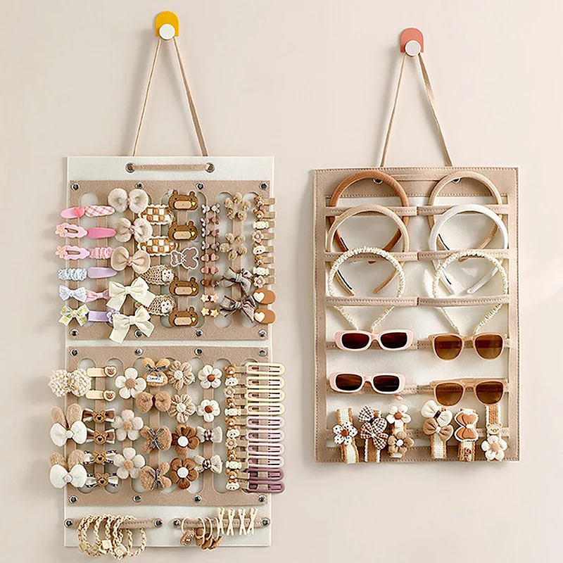 Organisateur de nœuds de cheveux, tenture murale, support de bandeau de grande capacité, cintre de rangement de pinces à cheveux, accessoire permettant de gagner de l'espace pour chambre de fille