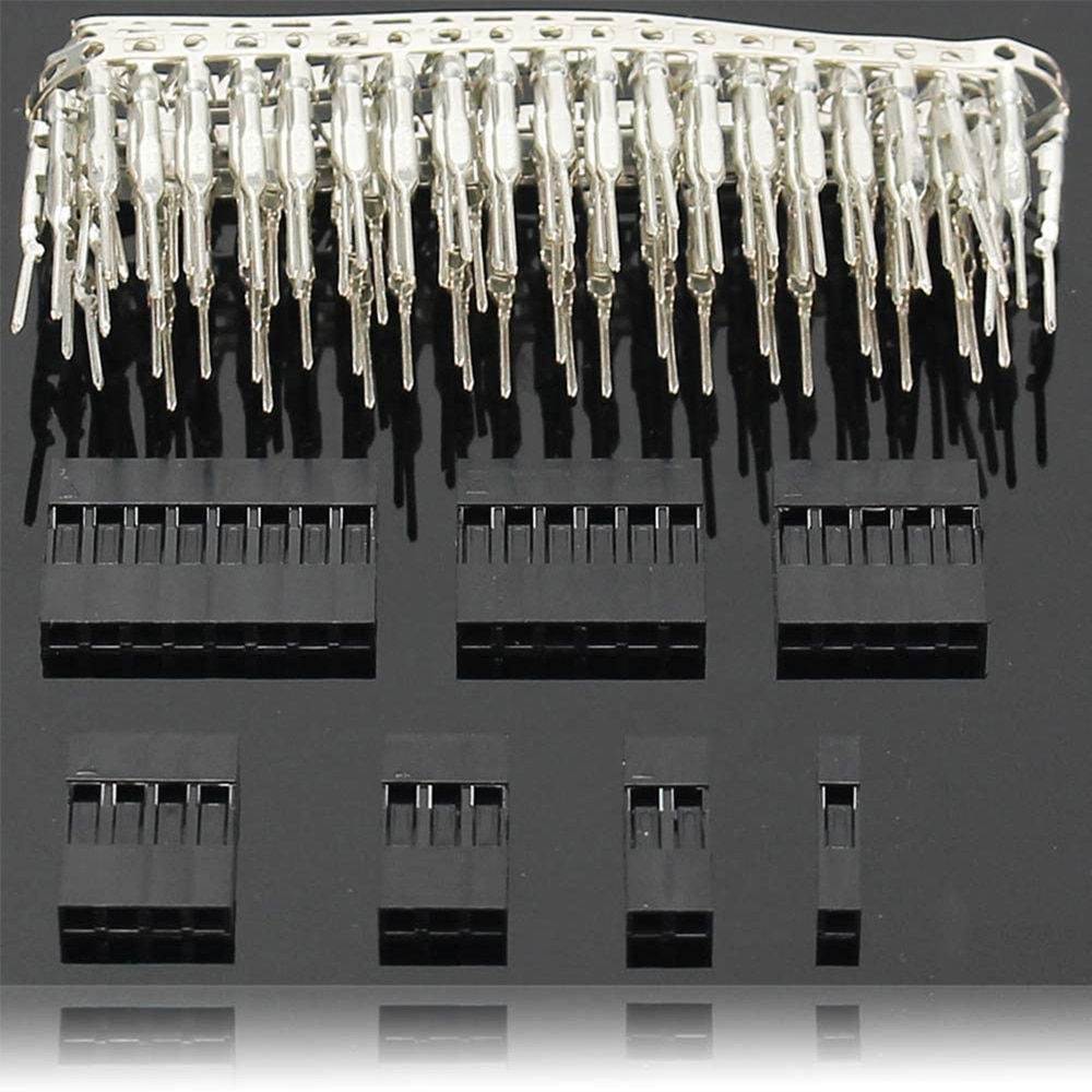 Cable de línea de puente Dupont de 310mm, 1/2/3/4/5/2,54, conector de pines macho + hembra, Kit DIY con carcasa de plástico, 6/8 unids/lote