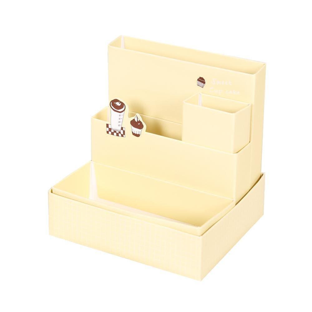 DIY Paper Board Storage Boxes Bins Office Organizer Tools Stationery Case School Makeup Desk Cosmetic Z9E5: A
