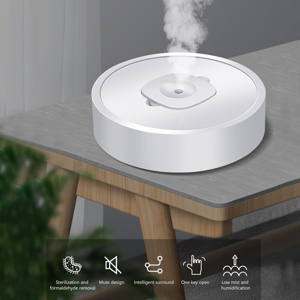 Multifunctional Cordless Air Humidifier Aroma Diffuser UV Sterilizer with Wheels Mist Maker Refresher for Car Home Office