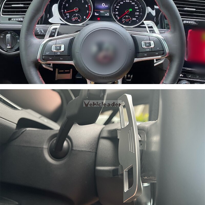 2 stk bil auto rat paddle extend shifter metal gear gear padle extension til vw golf 7 gti r gtd gte  mk7