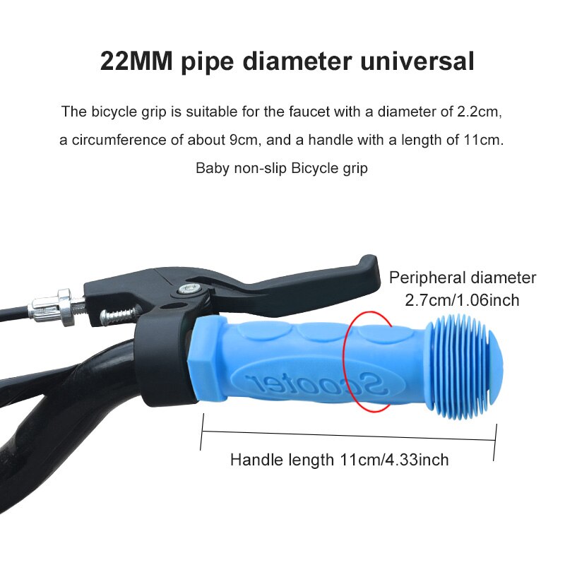 Kinderfiets stuur loopfiets antislip zachte rubberen handvat hoes scooter driewieler universele fiets as handvatten