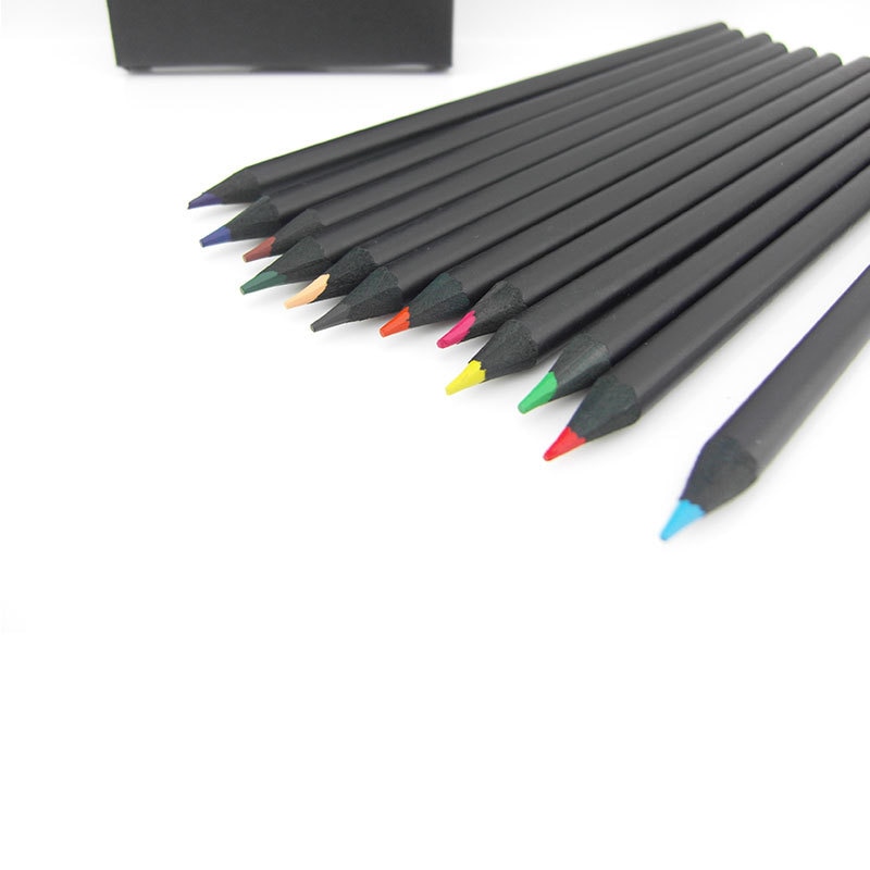 Conjunto de lápis de alta qualidade, 12 cores, criativo, pastel, pintura, desenho, lápis, presente, arte, escola, material estacionário 05406