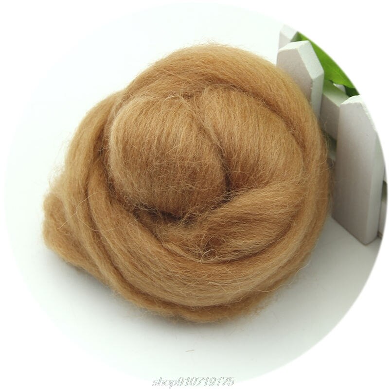 Mode Wol Corriedale Needlefelting Top Zwervende Geverfd Spinning Nat Vilten Fiber N02 20: CF