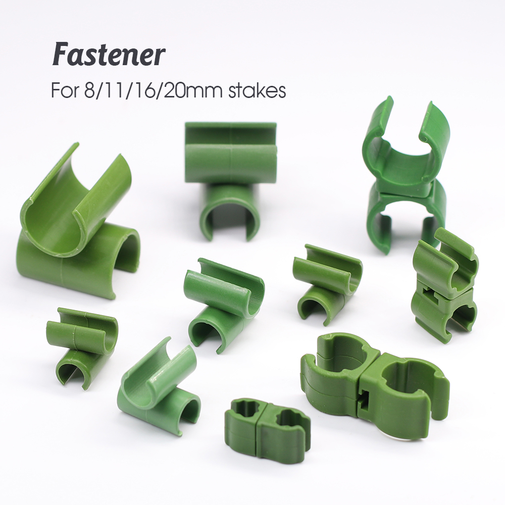 Attache en plastique 8-20mm, 15 pièces, Clip croisé de jardin pour tige de Support de plante, boucle réglable ou fixe, pince de connecteur de piquet de treillis