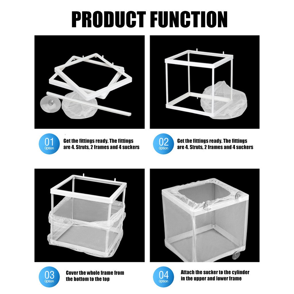 Aquarium Fish Tank Fish BreedingHatcher Net Hanging Mesh Box Separate Container Isolation Mesh Box Fish Tank Separate Container