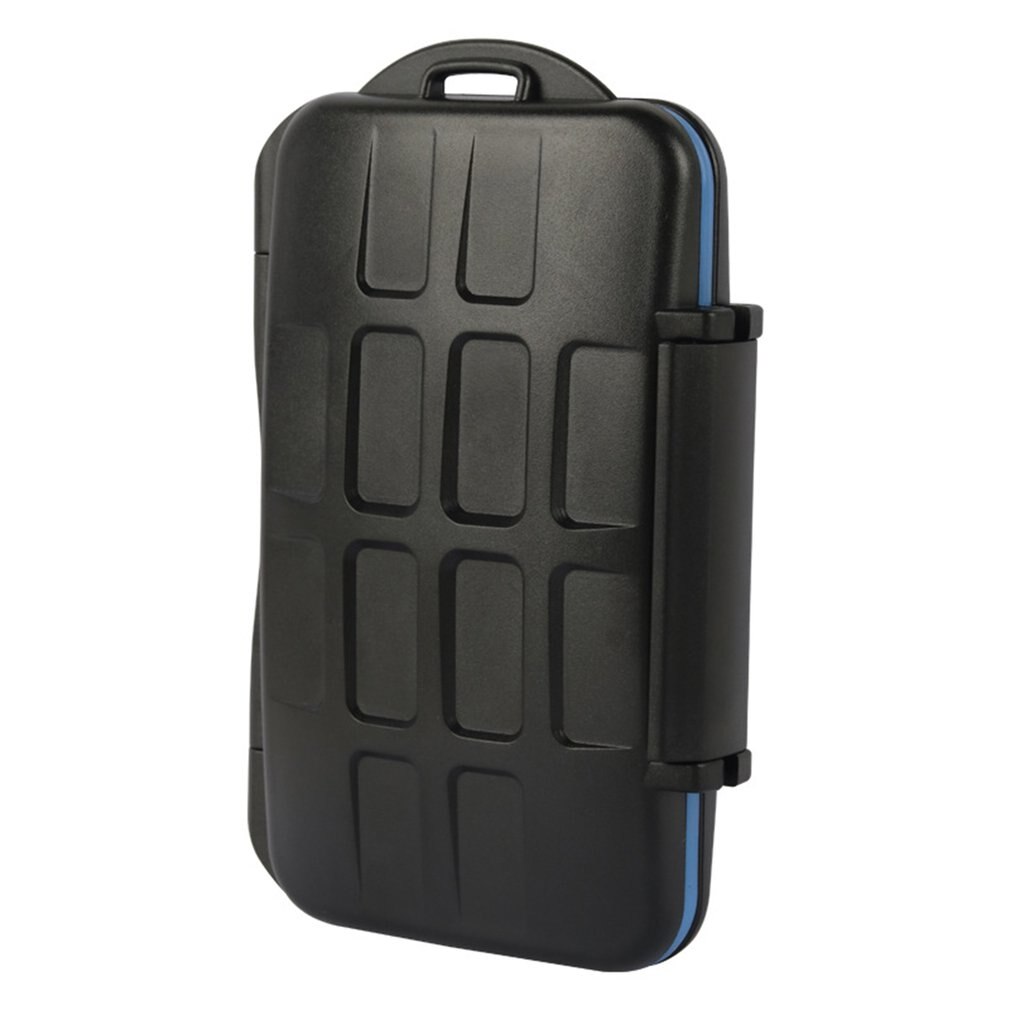 Suporte protetor impermeável da caixa de armazenamento do transporte do cartão de memória anti-choque para o cartão de memória digital seguro 8