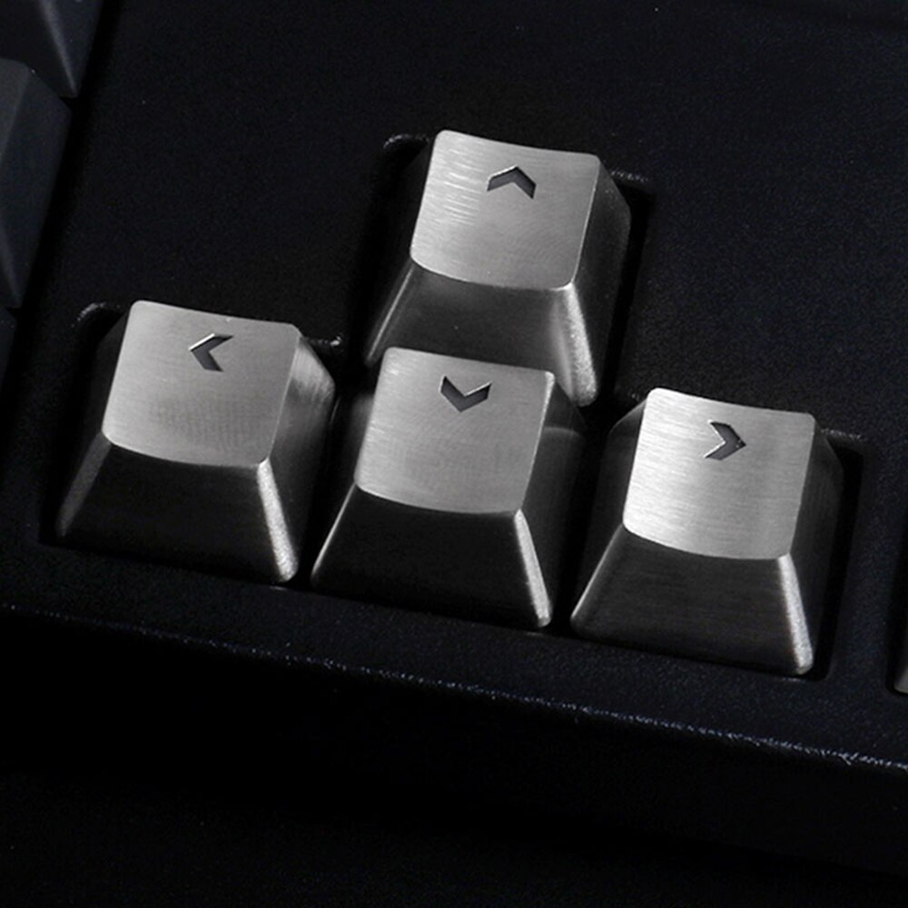 Rvs Richting Pijl Keycaps Voor Cherry Mx Switch Mechanische Gaming Toetsenbord Qwerasdf Backlit Metalen Keycaps
