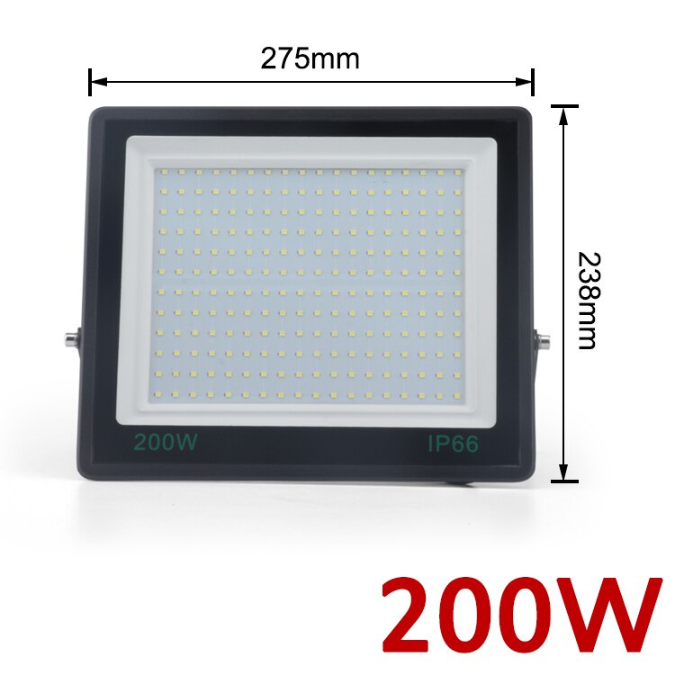 300w led valonheitin 220v ulkovalaistus  ip67 karkaistu lasi valonheitin puutarhaprojektorin valo 200w 150w 100w: 200w