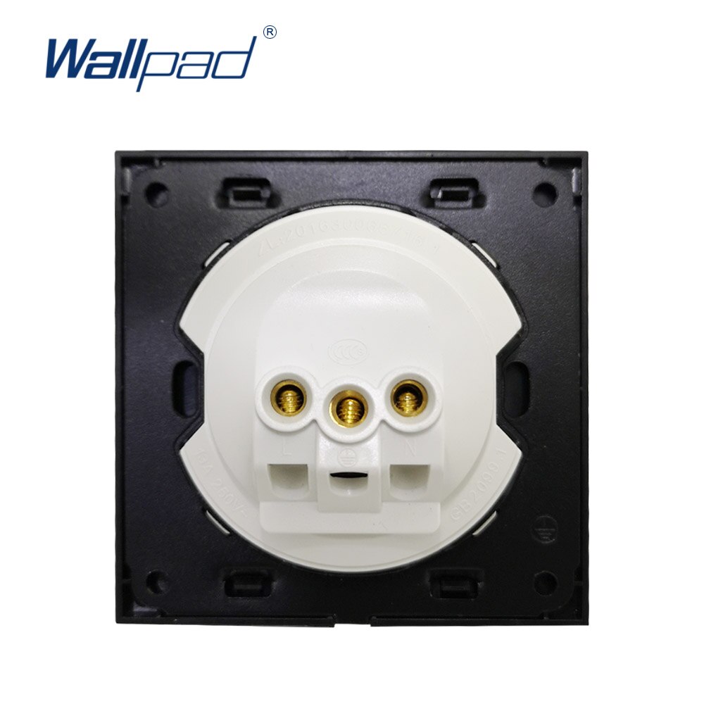 Wallpad Grey L6 Uk Eu Us Universele Wall Elektrische Socket Zilver Aluminium Plaat 1 Gang Stopcontact Geborsteld Metalen Paneel