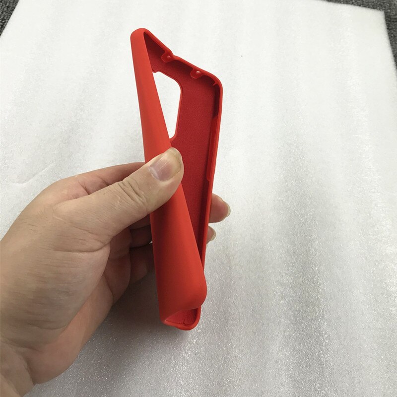 Originele xiaomi redmi note 9 zijdezachte, zachte, vloeibare siliconen beschermhoes voor de redmi 10x met 4g witte logo's