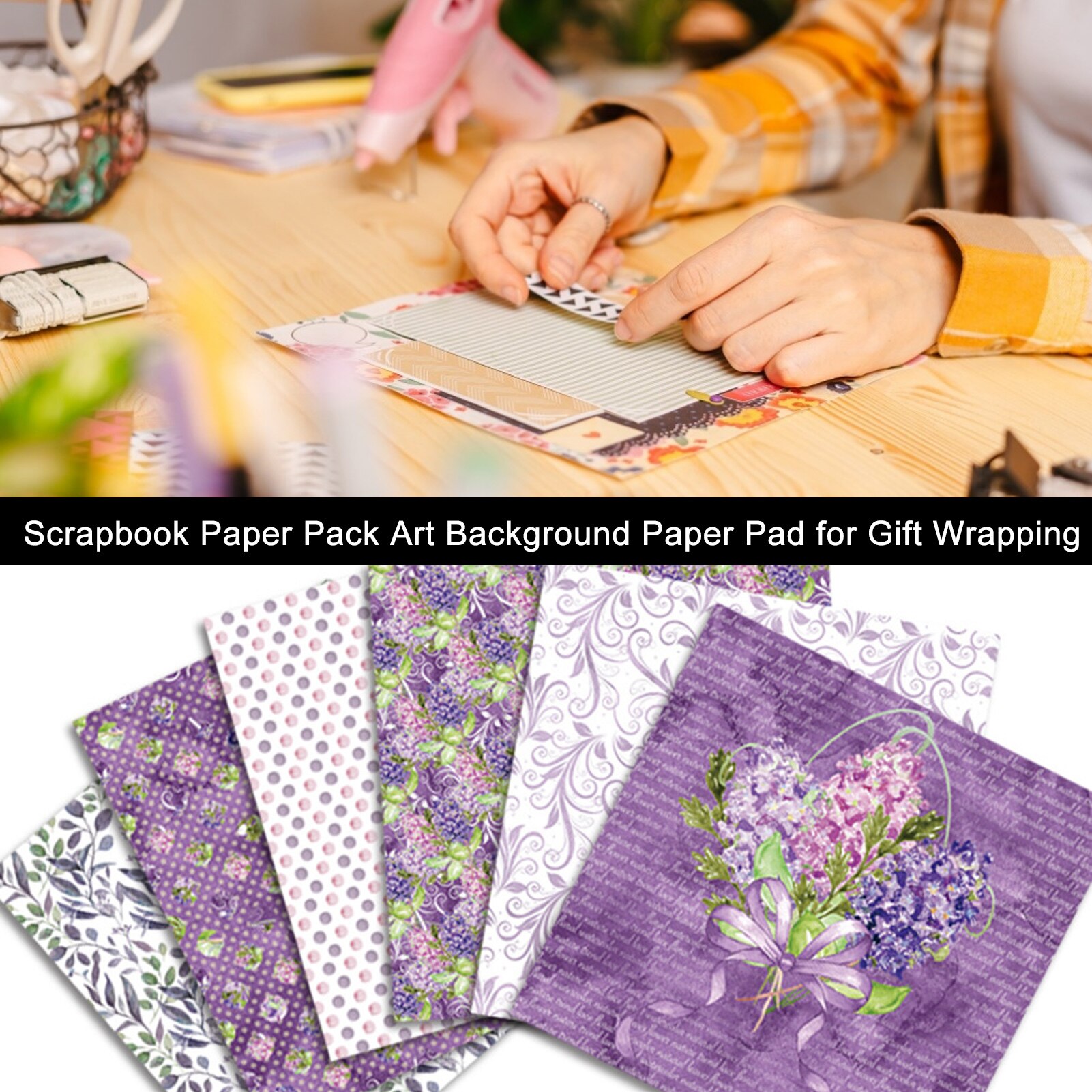 DIY Art Background Paper Pad Scrapbook Paper Pack For Wrapping Photo Album Greeting Cards Boxes Packaging Paper 12 Patterns
