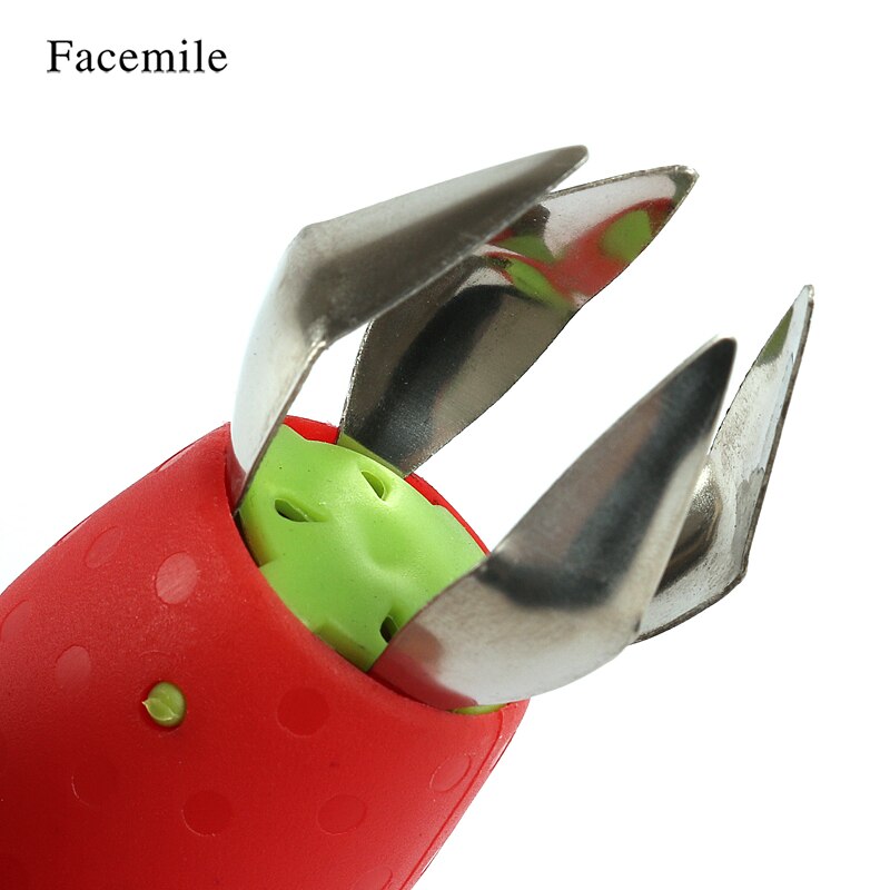 Facemile 1 stks Aardbei Huller Aardbei Top Blad Remover Gadget Tomaat Stengels Fruit Mes Stem Remover Draagbare Keuken Tool