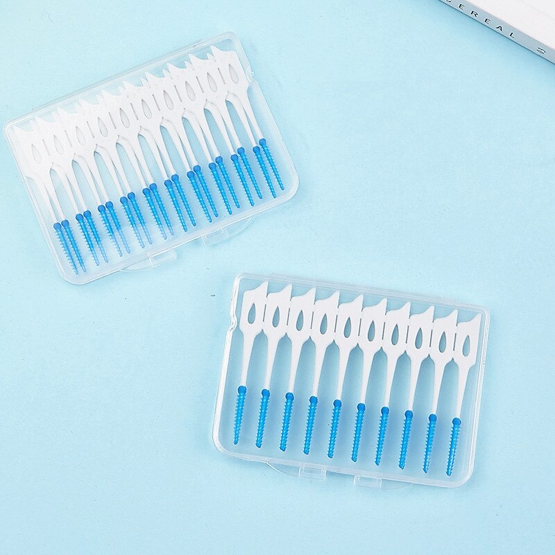 20 stk tanntråd interdental børste tenner pinne tanntråd tannpirker myk silikon tanntråd plukk munnhygiene tannrengjøringe