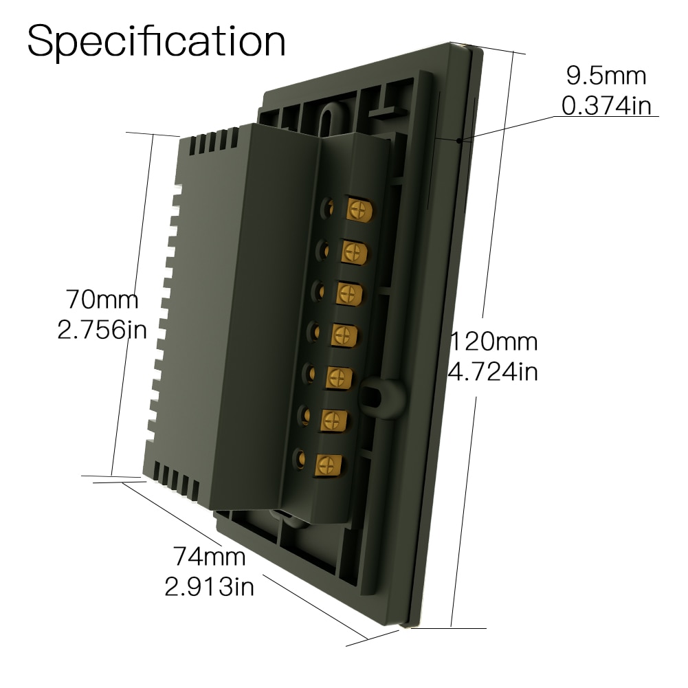 RF433 WiFi Smart Wall Touch Switch No Neutral Wire Needed Smart Single Wire Wall Switch Work with Alexa Google Home 170-250V
