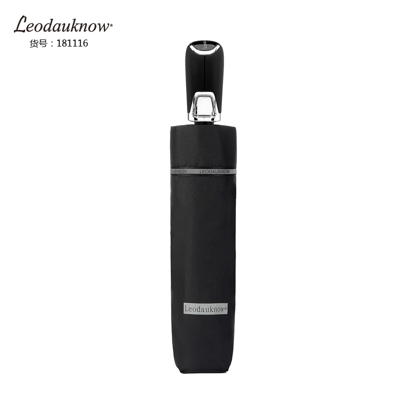 Leodauknow Sterke Wind Paraplu Automatische Winddicht 10 Ribben Reflecterende Dubbele Laag Regen Paraplu Mannen Vrouwen Golf Beveiliging: black