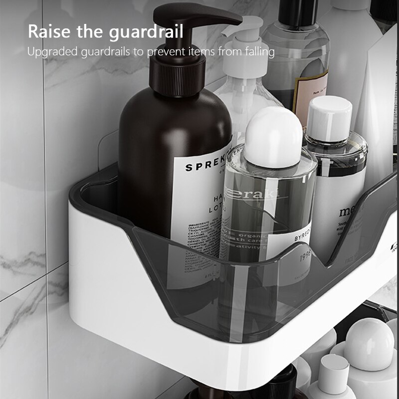 Badeværelse hylde wc shampoo holder bruser hylder vægmontering køkken opbevaring kurv kosmetisk rack hjem arrangør bad tilbehør