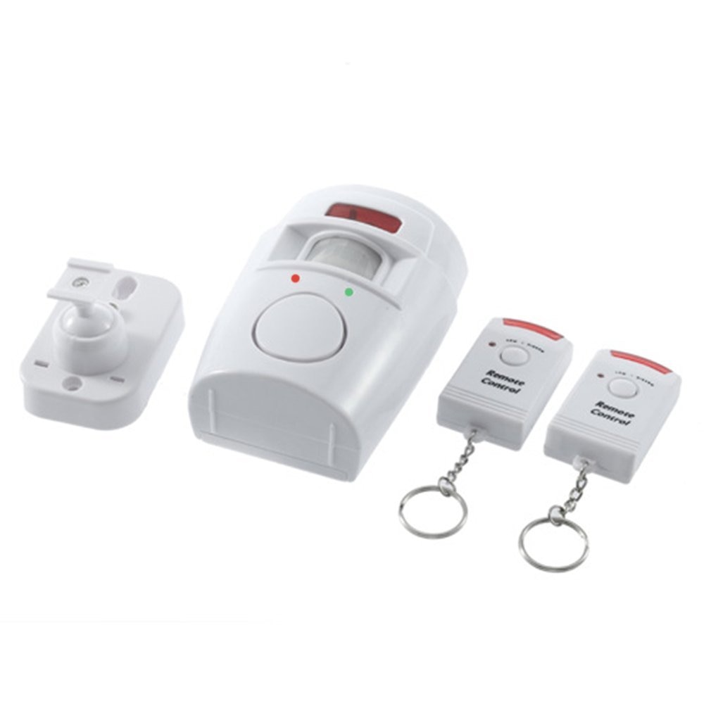 kabellos Fernbedienung Gesteuert Mini Alarm mit IR Infrarot Bewegung Sensor Detektor & 105db Laute Sirene für Heimat Sicherheit Anti-diebstahl