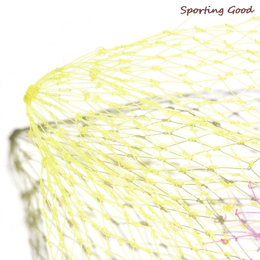 Red de pesca de nailon, agujero de malla de rombo, plegable, 3 tamaños, 1 unidad