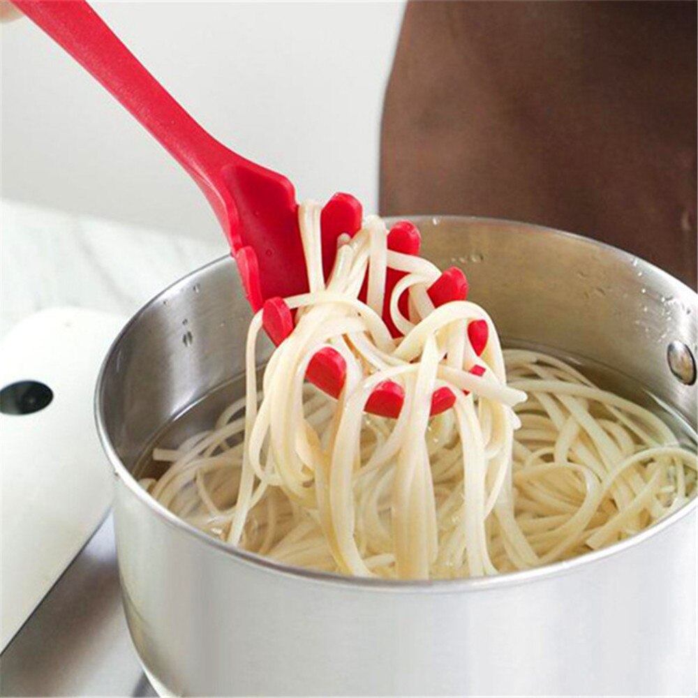 Siliconen Pasta Noodle Lepel Pasta Scoop Vergiet Noodle Spaghetti Pollepel Slot Lepel Nylon Vergiet Keuken Gadget Eco Vriendelijke