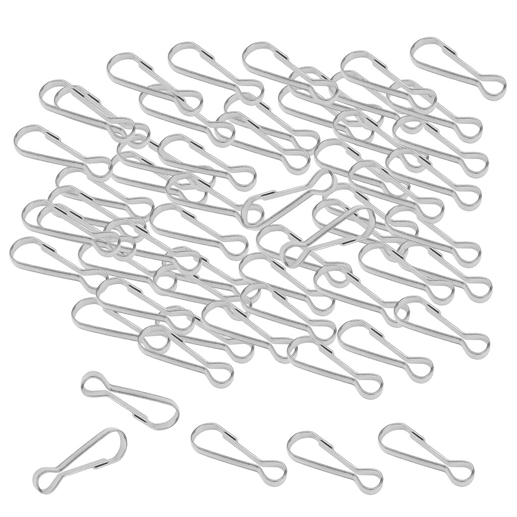 100pcs 304 Stainless Steel Clasp Small Mini Hanging Buckles Spring Snap Hook Clip Outdoor Buckle Gear