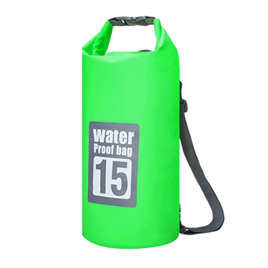 PVC Waterproof Dry Bag Sack Kayaking Rafting Camping Fishing Dry Backpack Green 5L/10L/15L/20L/30L Boating Waterproof Bags