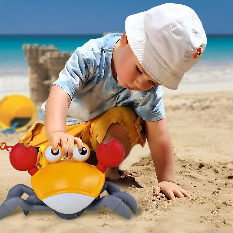 Badelegetøj til baby 0-12 måneder swimmingpool badekar leg vand børn tidlige pædagogiske legetøj til dreng urværk legetøj til børn: Orange med kasse