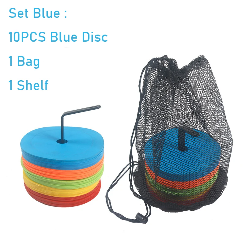Disque marqueur de cônes plats de football, 10 pièces, marqueurs d'entraînement d'agilité de vitesse de sport de basket-ball, équipement d'entraînement Portable indéformable: vert clair
