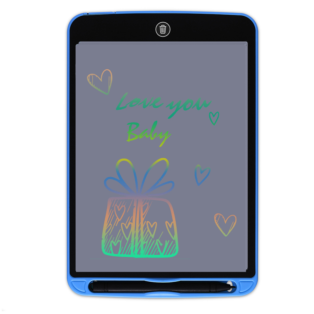 12 Inch LCD Writing Tablet Digital Drawing Tablet Handwriting Pads Electronic Tablet Board Tablet Colorful Screen with pen: Blue