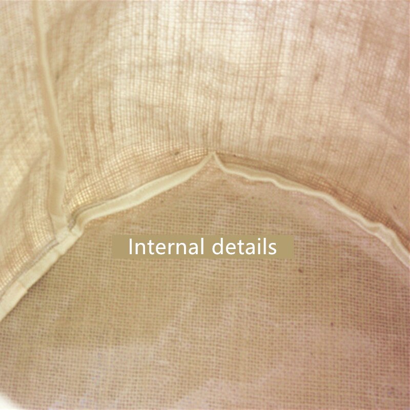 Storage Basket Natural Jute Dirty Cloth Collect Bag Laundry Bag Basket Cloth Storage Folding Organizer Waterproof Storage Box