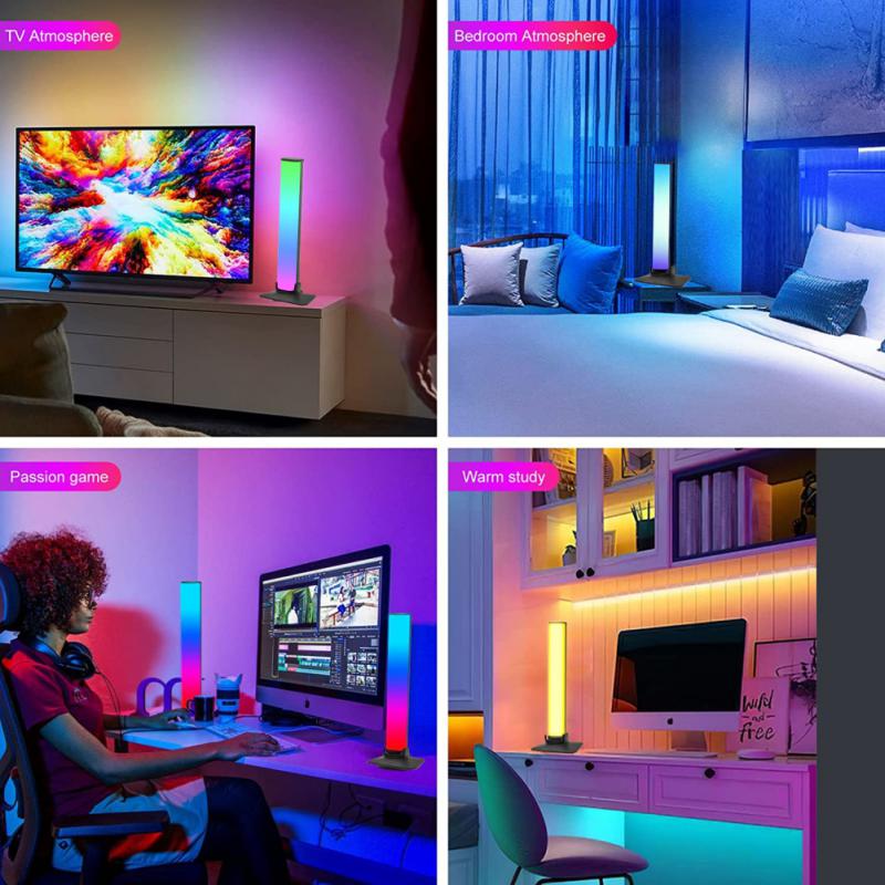 Tuya 2PC Symphonie Licht Bar WiFi + IR Clever LED Licht Bar Farbe Bar Licht Geeignet Für Alexa Google hause