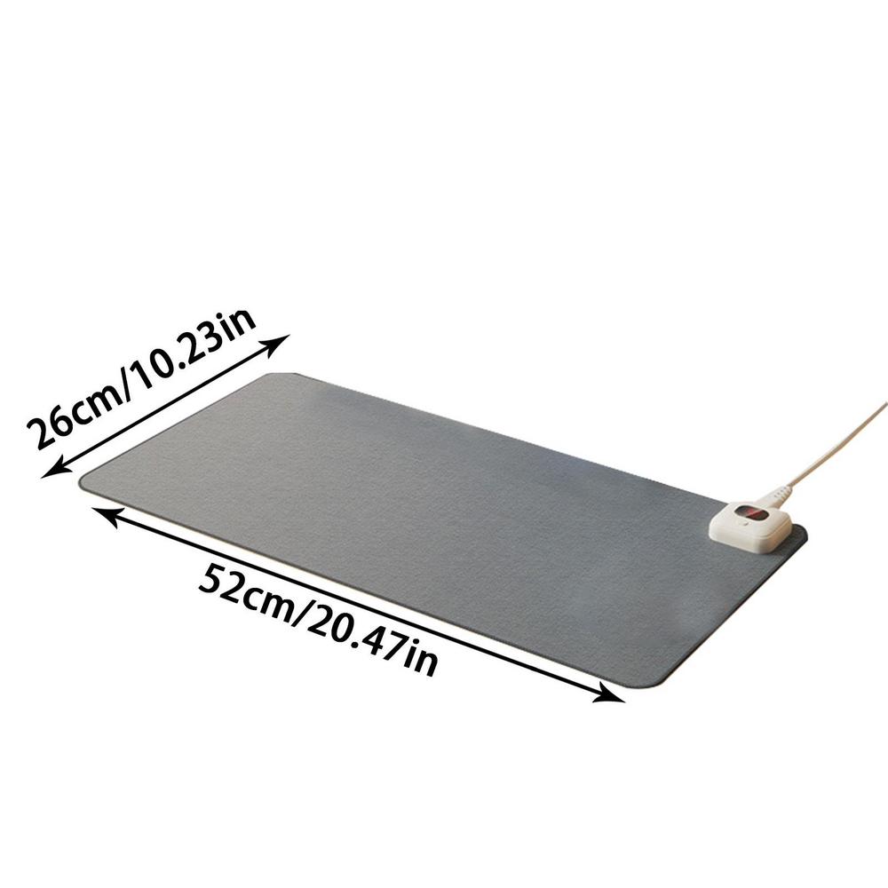Elektrische Warmte Muismat Display Temperatuur Verwarming Muismat Tafelmat Warm Houden Hand Voor Winter Kantoor Computer Bureau Toetsenbord: GRIJS