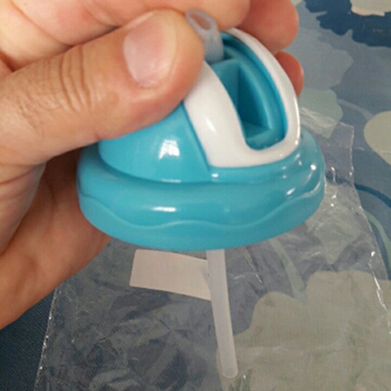 2 st 320ml nappflaska silikon barn träningsmuggar baby dricksvatten sugrör handtag nappflaska - orange & blå