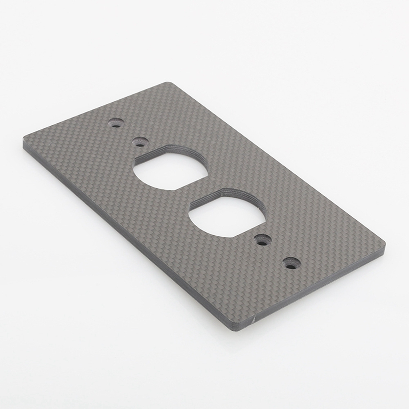 Hifi Carbon Fiber AC Power Duplex Receptacle Wall Socket Outlet Cover Plate Wall Ferrule Power Socket Panel