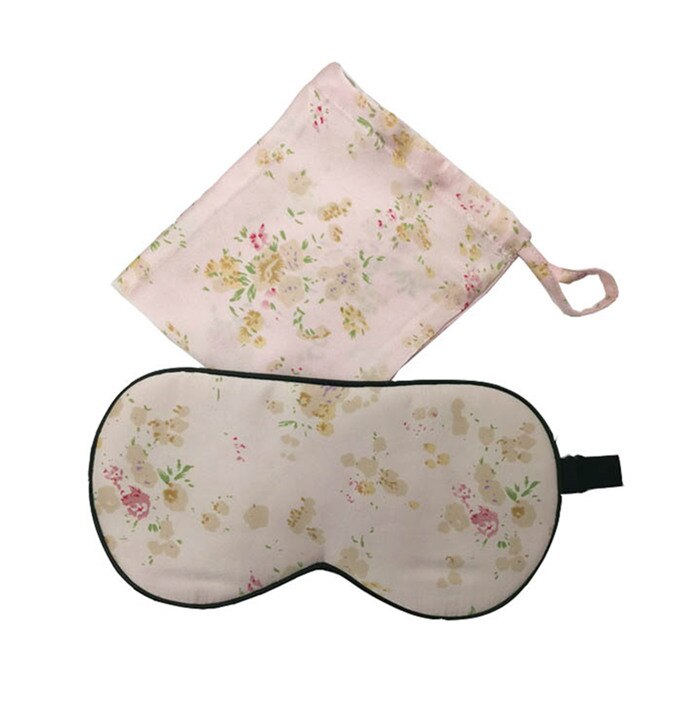 Máscara de seda 100% pura para dormir, mascarilla con patrón Floral combinado, 1 unidad, 100% bolsas de seda con cordón para viaje, ayuda para relajarse, Multicolor, 1 unidad: NO.6
