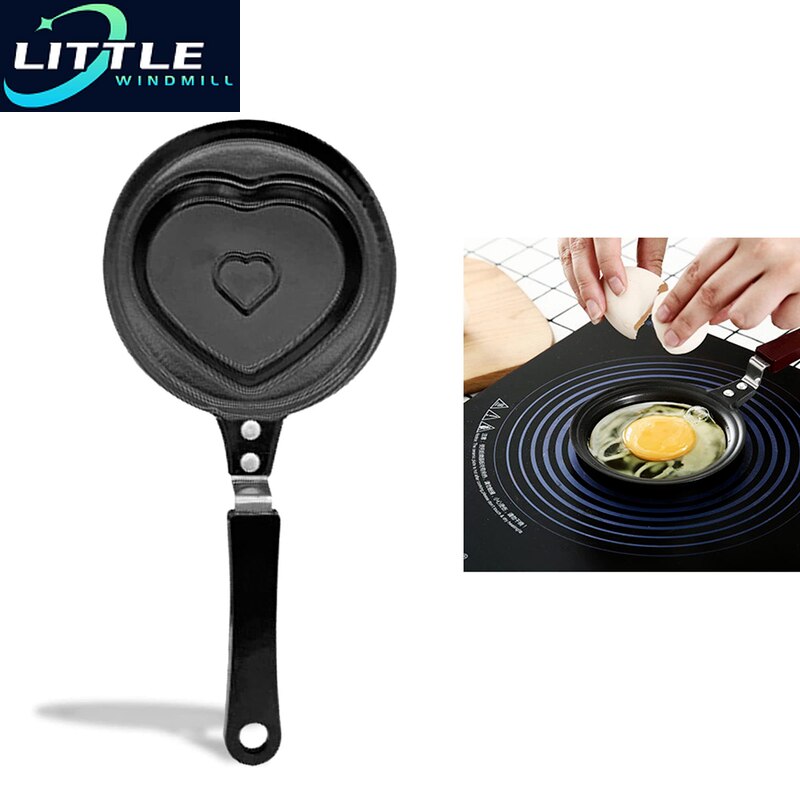 Mini sartén de tortilla con dibujos animados divertidos, sartén antiadherente para desayuno, huevos, tortitas, utensilios de cocina, Wok