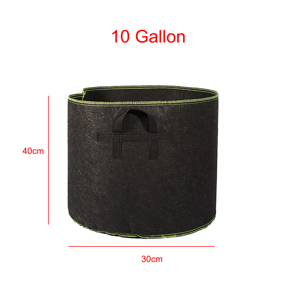 5/10/20 Gallon Grow Bag Non Woven Fabric Garden Plant Grow Bag Vegetable Flower Pot Potato Planting Supplies: 10 Gallons