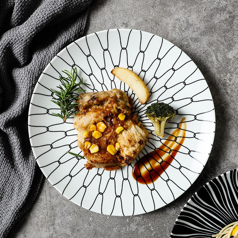 western style ceramic Western food plate commercial steak plate household tableware plate pasta plate