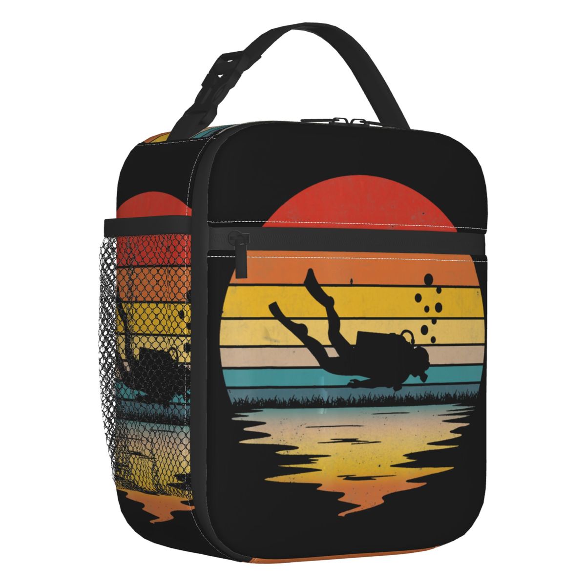 Scuba Diving Insulated Lunch Bags for Women Adventure Ocean Dive Diver Portable Cooler Thermal Bento Box Work School Travel: army green