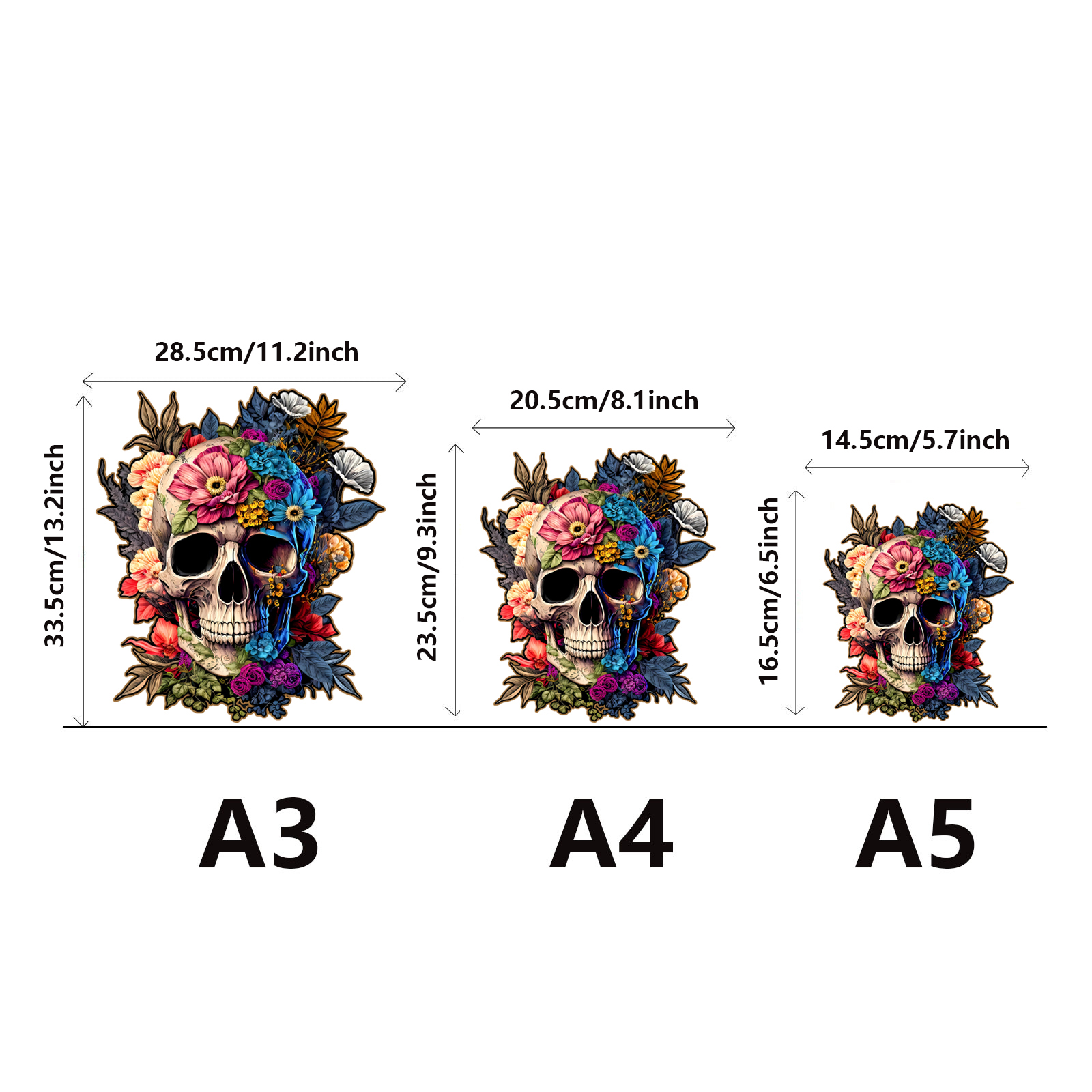 Puzzle in legno con teschio artistico, pezzi unici a forma di animale, giocattoli antistress, gioco per il tempo libero fai da te per la famiglia, decorazioni per la casa